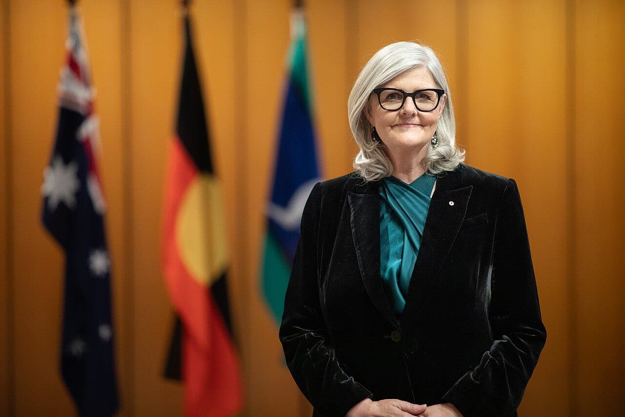 Governor-General Sam Mostyn (file photo). [Photographer credit and licence to be confirmed by picture desk.]