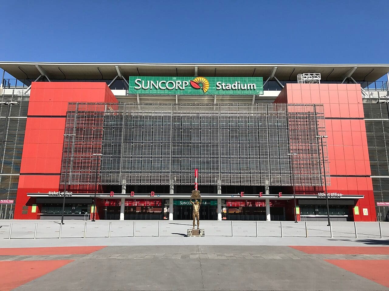 Suncorp Stadium in Brisbane, where the Socceroos face Brazil in the rematch on Tuesday night.