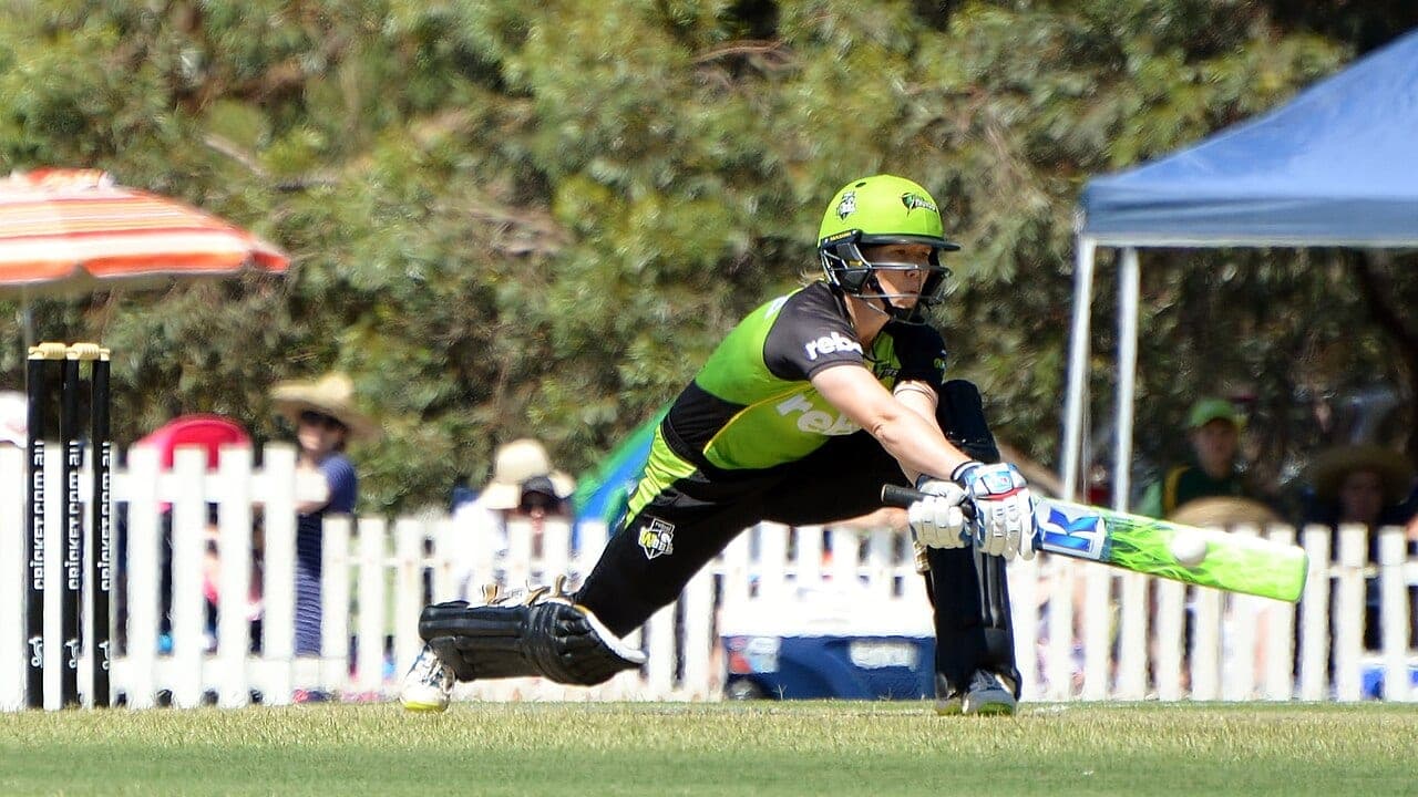A Sydney Thunder player takes the field during a WBBL match (file photo).