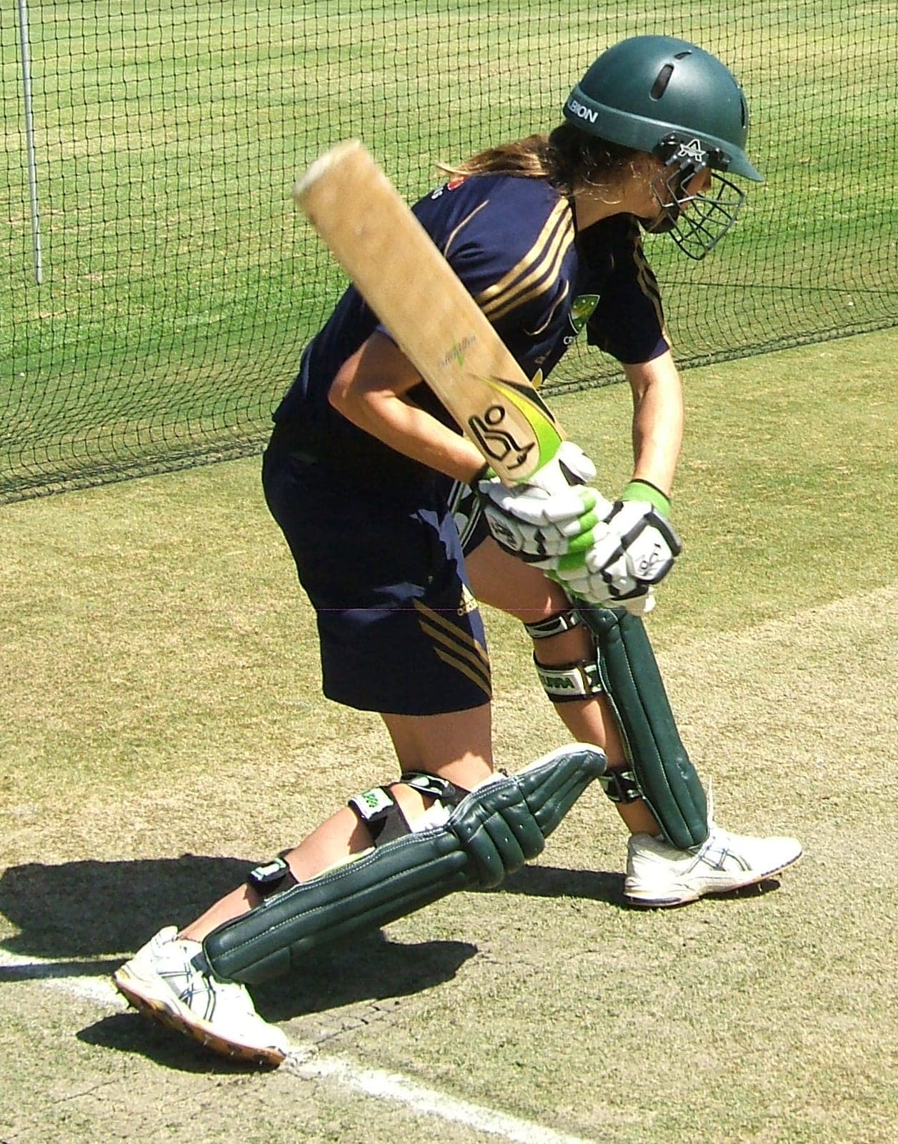 Ellyse Perry, back in the Sydney Sixers squad, pictured batting in the nets (file photo).