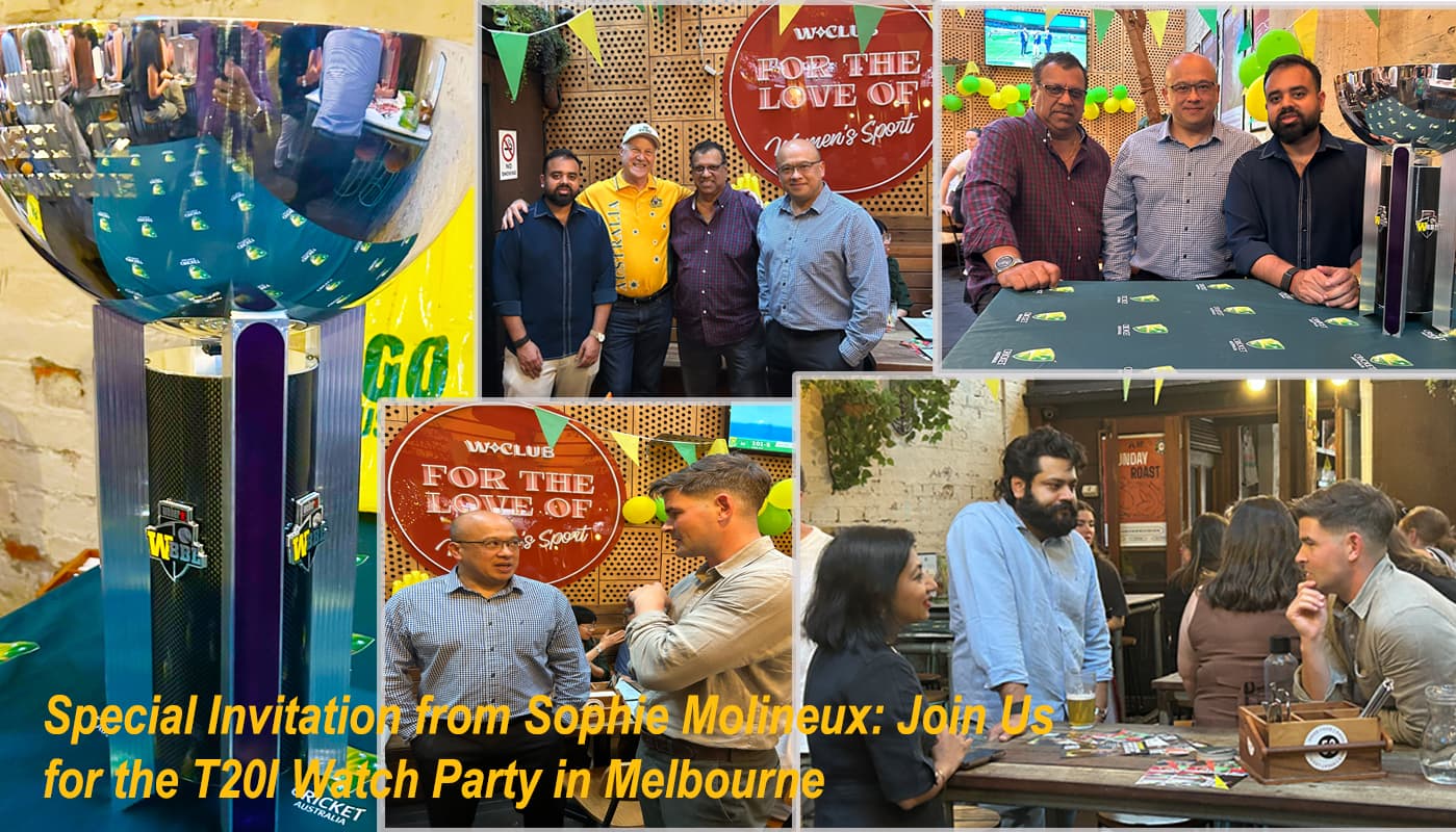 T20I watch party as Australia’s world champion women’s team took on New Zealand